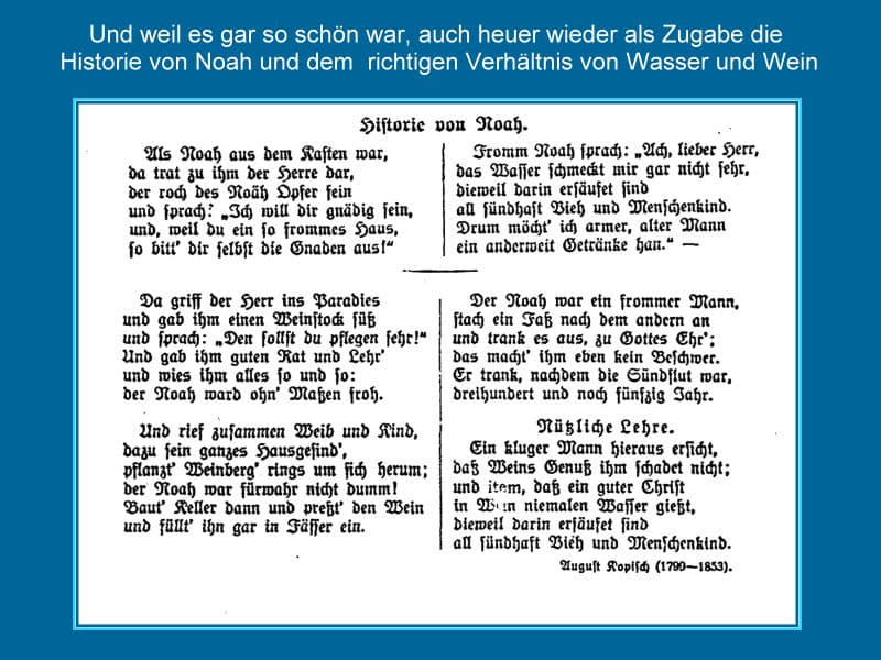 Historie von Noah und dem Wein Historie von Noah und dem Wein